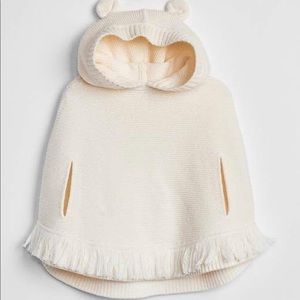 Gap Garter Fringe Hoodie Poncho Size 3T